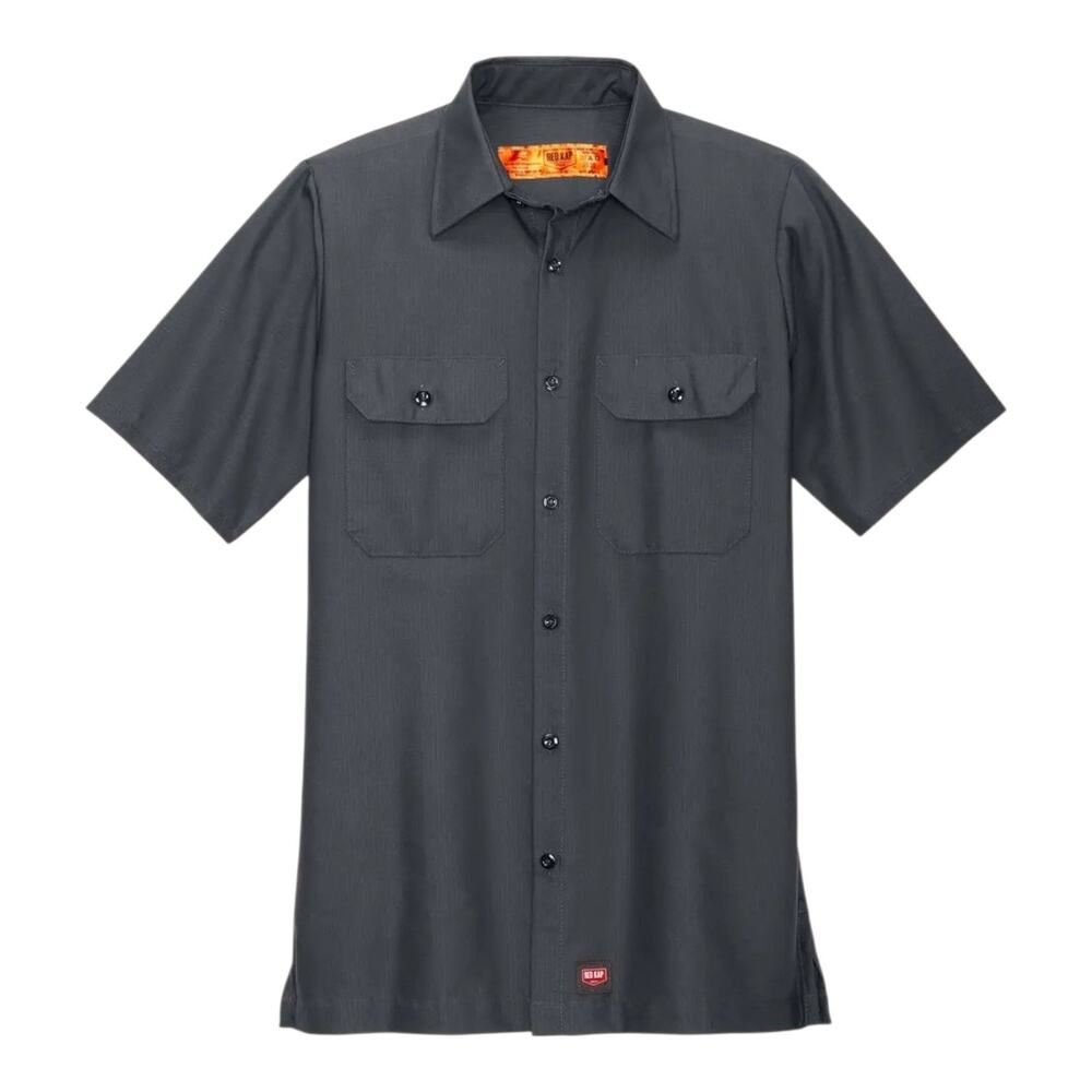 NWT Red Kap Men's Gray Short Sleeve Industrial Work Shirt Size Small Durable